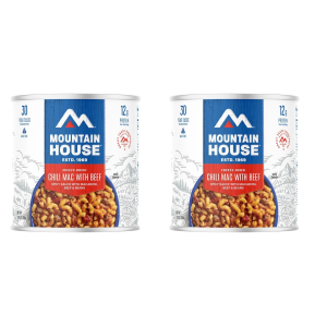 MOUNTAIN HOUSE Chili Mac with Beef Freeze Dried Food #10 Can 2PK