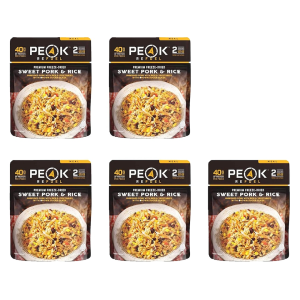 PEAK REFUEL Sweet Pork & Rice Freeze Dried Food 5PK