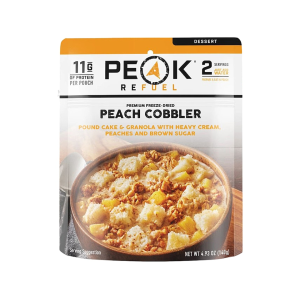 PEAK REFUEL Peach Cobbler Freeze Dried Food 5PK