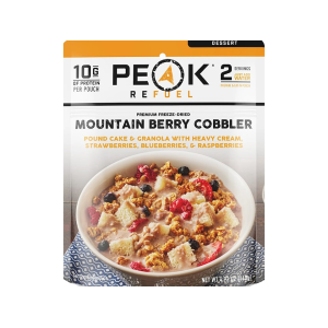 PEAK REFUEL Mountain Berry Cobbler Freeze Dried Food 5PK