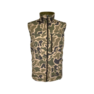 MidwayUSA Men's Firesteel Softshell Vest Old School Camo Large - Midwayusa