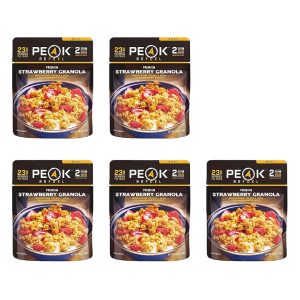 PEAK REFUEL Strawberry Granola & Milk Freeze Dried Food 5PK
