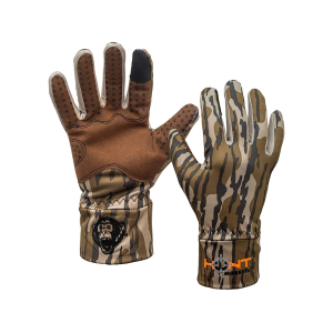 HUNT MONKEY Men's Ridge Runner Gloves Mossy Oak Original Bottomland Medium