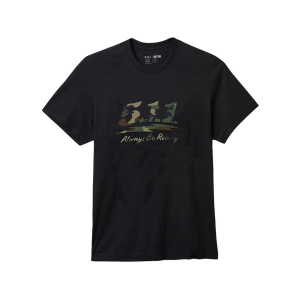 5.11 Men's Woodland Moto Short Sleeve T Shirt Black XL - 5.11
