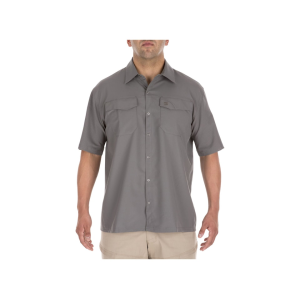 5.11 Men's Freedom Flex Short Sleeve Shirt Storm 2XL