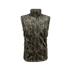 MidwayUSA Men's Full Season Softshell Vest Mossy Oak Original Bottomland Medium - Midwayusa