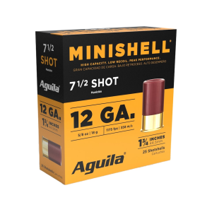 ila Minishell 12 Gauge 1-3/4 5/8 Oz #7-1/2 Shot Case Of 250 (10 Boxes Of 25) Ammo