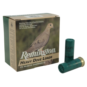 Remington Heavy Dove 12 Gauge Ammo 2-3/4" #7-1/2 Lead Shot 1-1/8 oz Case of 250 (10 Boxes of 25) - Remington