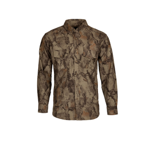 Men's 7 Button Flannel Shirt  Camo Medium