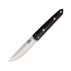 Bark River Knives Kwaiken Fixed Blade Knife 4.25" Drop Point CPM S35VN Satin Blade Canvas Micarta Handle Burgundy - Bark River Knives