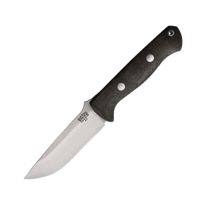 Bark River Knives Bravo 1 Fixed Blade Knife 4.25" Drop Point A2 Matte Blade Canvas Micarta Handle Green - Bark River Knives