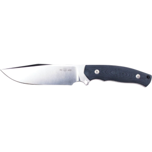 GiantMouse GMF4-DB Fixed Blade Knife 5.65" Clip Point N690 Stonewashed Blade Micarta Handle Black