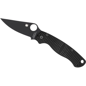 Spyderco Para Military 2 Salt Pocket Knife 3.45" Drop Point CPM MagnaCut Black Blade G-10 Handle Black - Spyderco