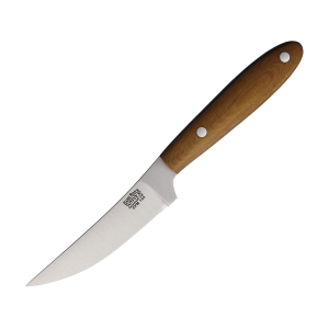 Bark River Knives Bitter Root Caper Fixed Blade Knife 3.25" Caping 154CM Satin Blade Canvas Micarta Handle Natural - Bark River Knives