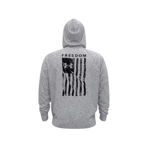 UNDER ARMOUR Men's Freedom Flag Hoodie Steel Medium Heather/Black 2XL