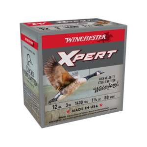 Winchester Xpert High Velocity Waterfowl 12 Gauge Ammo 3 BB Steel Shot 1-1/4 Oz Case Of 250 (10 Boxes Of 25) chester Xpert High Velocity Waterfowl 12 Gauge 3 BB Steel Shot 1-1/4 Oz Case Of 250 (10 Boxes Of 25) Ammo