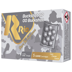 Rio Royal Buck 12 Gauge Ammo 2-3/4" #00 Buckshot 9 Pellets Case of 250 (50 Boxes of 5) - Rio Ammunition