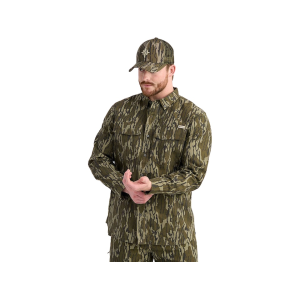 NOMAD Men's Rub Line Field Long Sleeve Shirt Mossy Oak Bottomland XL