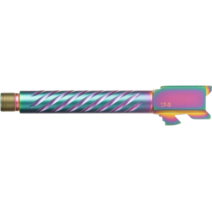 BALLISTIC ADVANTAGE Threaded Barrel for Glock 17 Gen 3-4 9mm Luger Iridescent Spiral Fluted