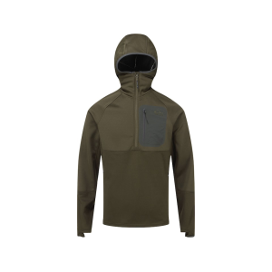 Drake Men's MST Offset 2.0 Quarter Zip Hoodie Green Timber XL - Drake