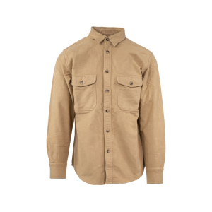 MIDWAYUSA Men's Heavyweight Chamois Long Sleeve Shirt Buckskin XL