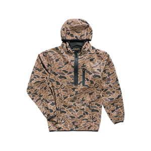 Burlebo Men's Duke Tech Quarter Zip Hoodie Gauge Camo 2XL - Burlebo