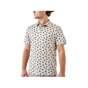 Burlebo Men's Performance Short Sleeve Polo Ducks And Dogs 2XL - Burlebo