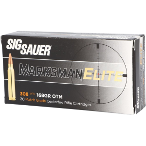  Sauer Elite Performance Match Grade 308 Winchester 168 Grain Jacketed Hollow Point Box Of 20 Ammo