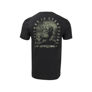 MTN OPS Men's Heritage Elk Short Sleeve T Shirt Black Medium