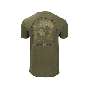 MTN OPS Men's Heritage Elk Short Sleeve T Shirt Heather Military Medium