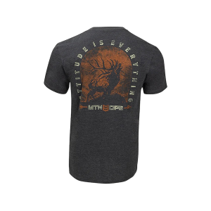 MTN OPS Men's Heritage Elk Short Sleeve T Shirt Charcoal Large