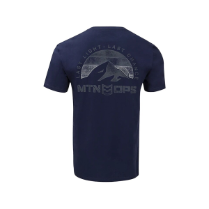 MTN OPS Men's Mountain Dusk Short Sleeve T Shirt Blue Large