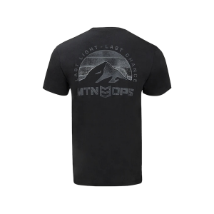 MTN OPS Men's Mountain Dusk Short Sleeve T Shirt Black Medium