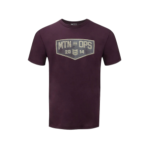 MTN OPS Men's Base Short Sleeve T Shirt Maroon Large