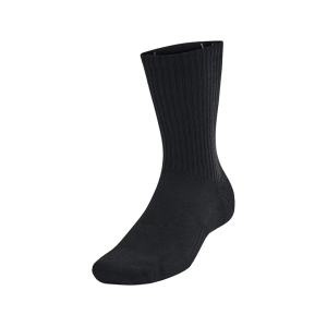 UNDER ARMOUR Men's Tec Crew Socks Black/Black/White Large 6 Pairs