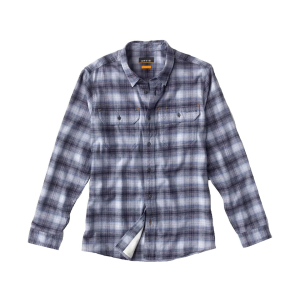 ORVIS Men's Flat Creek Tech Flannel Shirt Haze/Blue Plaid Medium