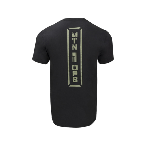 MTN OPS Men's Stacked 2.0 Short Sleeve T Shirt Black Medium