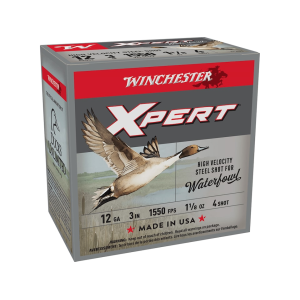 chester Xpert High Velocity Waterfowl 12 Gauge 3 #4 Steel Shot 1-1/8 Oz Case Of 250 (10 Boxes Of 25) Ammo