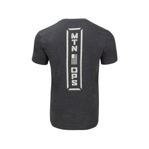 MTN OPS Men's Stacked 2.0 Short Sleeve T Shirt Charcoal 2XL
