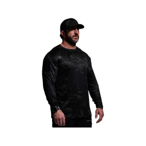 BORN PRIMITIVE Men's Range Long Sleeve Crew Neck Shirt Black Multicam 2XL