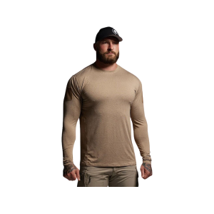 BORN PRIMITIVE Men's Range Long Sleeve Crew Neck Shirt Brown Medium