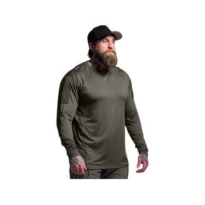 BORN PRIMITIVE Men's Range Long Sleeve Crew Neck Shirt Ranger Green Medium