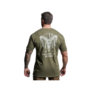 BORN PRIMITIVE Men's Outdoor Big Horn Short Sleeve Crew Neck T Shirt Tactical Green 2XL