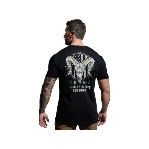BORN PRIMITIVE Men's Outdoor Big Horn Short Sleeve Crew Neck T Shirt Black 2XL
