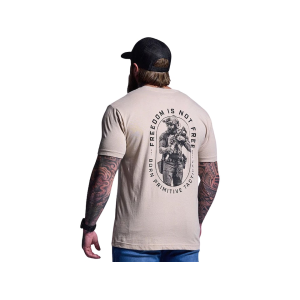 BORN PRIMITIVE Men's Tactical Operator Short Sleeve Crew Neck T Shirt Tan Medium