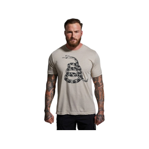 BORN PRIMITIVE Men's Gadsden Flag Short Sleeve Crew Neck T Shirt Tan Medium