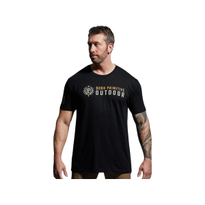 BORN PRIMITIVE Men's Outdoor Brand Short Sleeve Crew Neck T Shirt Black Large