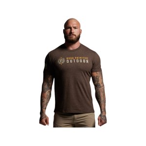 BORN PRIMITIVE Men's Outdoor Brand Short Sleeve Crew Neck T Shirt Chestnut Large
