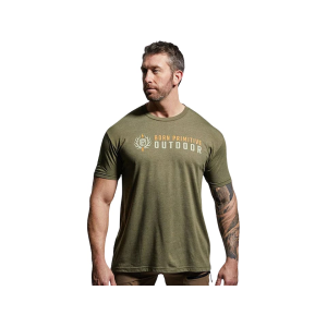 BORN PRIMITIVE Men's Outdoor Brand Short Sleeve Crew Neck T Shirt Tactical Green 2XL
