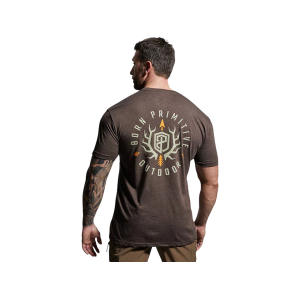 BORN PRIMITIVE Men's Outdoor Emblem T Shirt Chestnut XL
